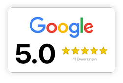 Google-Bewertungen 5,0 von 5 Sternen
